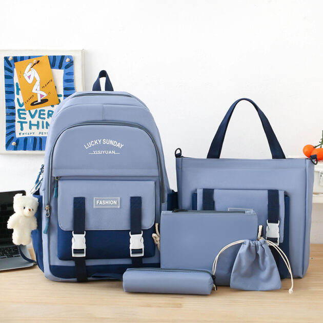 Sac à dos Kauai multifonction avec poignée noire couleur bleu