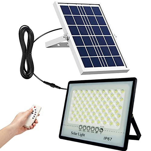 Lampadaire solaire extérieur LED avec panneau solaire 60W étanches IP67