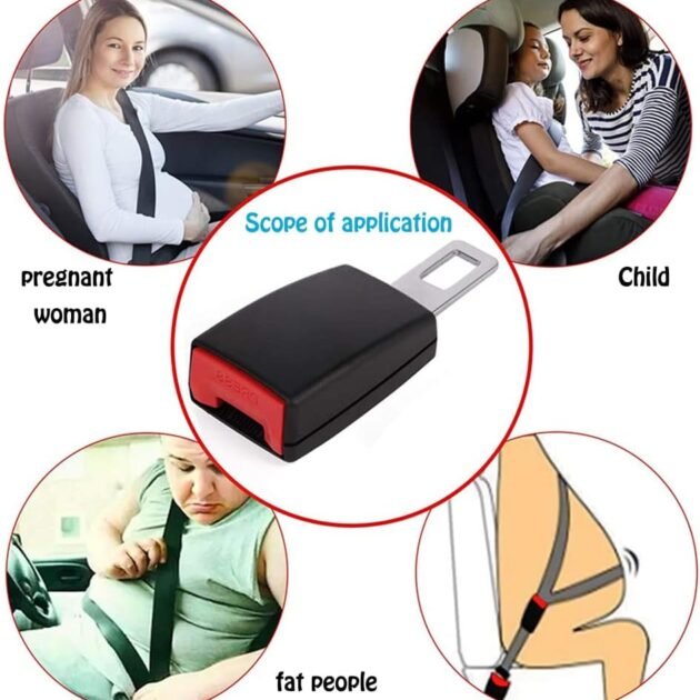Extension de Boucle de Ceinture de Sécurité – 4 Pièces pour Plus de Confort et Sécurité en Voiture