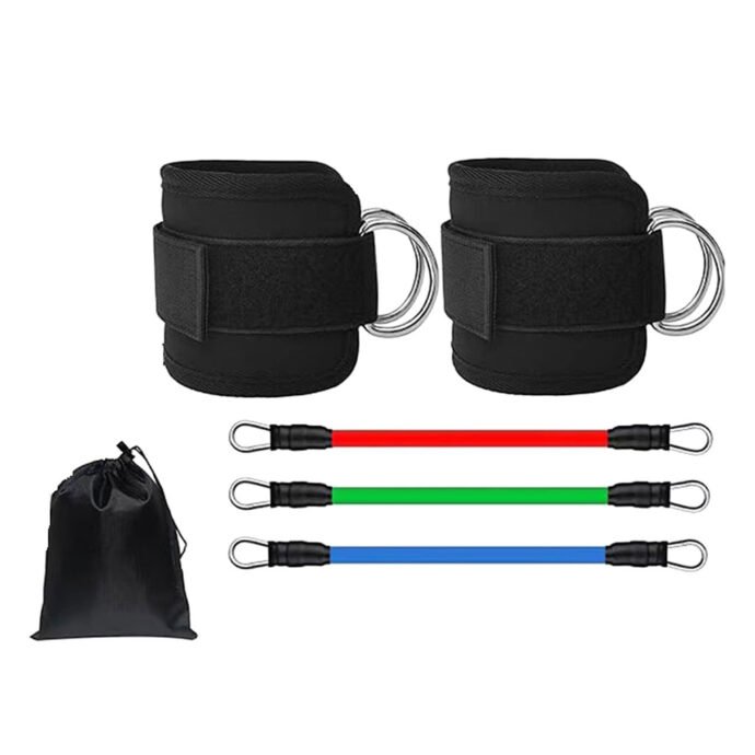 ⁦Bandes de résistance pour avec sangle de cheville – le kit d’entraînement des jambes⁩ - الصورة ⁦6⁩