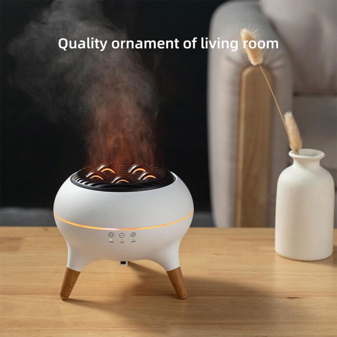 ⁦Diffuseur d’huiles essentielles ultrasonique 350 ml avec télécommande et lumières⁩ - الصورة ⁦6⁩