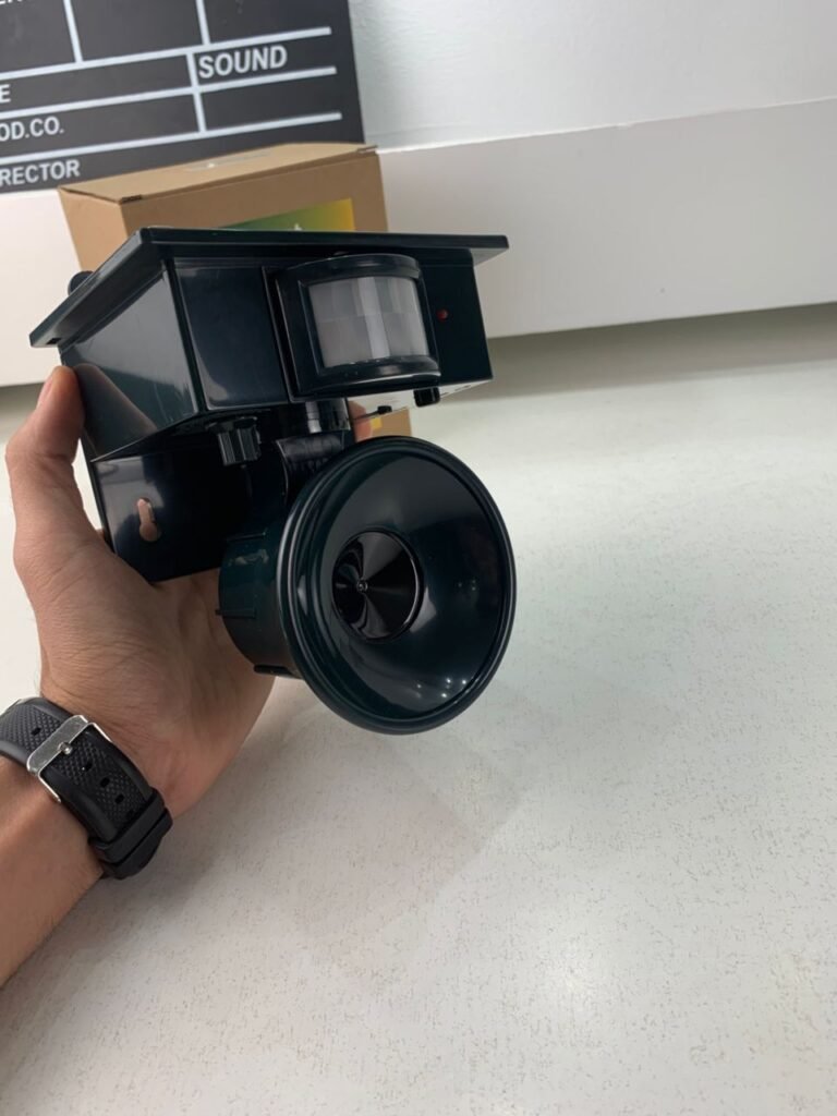 Répulsif solaire sonique pour animaux et oiseaux avec détecteur de mouvement