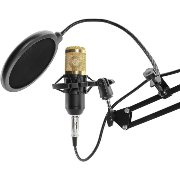 Microphone à Condensateur BM800 avec Carte Son V8s – Pack Complet pour Streaming