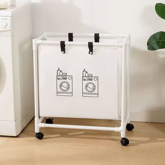Panier à linge portable pour vêtements en salle de bain