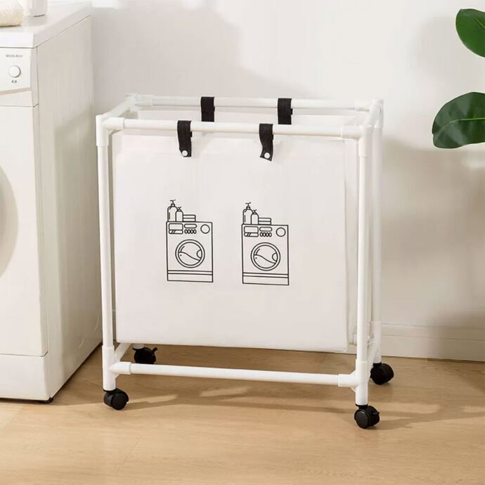 Panier à linge portable pour vêtements en salle de bain