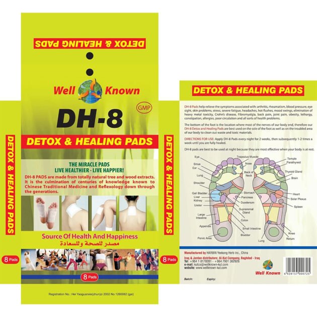 Patchs nettoyants pour les pieds 8 Pièces – Blanc