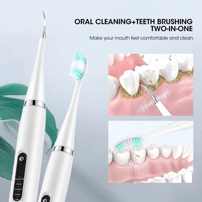⁦Détartreur dentaire et brosse à dents Électrique 5 Modes avec Miroir⁩ - الصورة ⁦4⁩