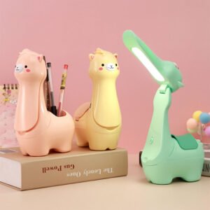 Lampe de Bureau LED Lama Mignonne avec Support à Stylos
