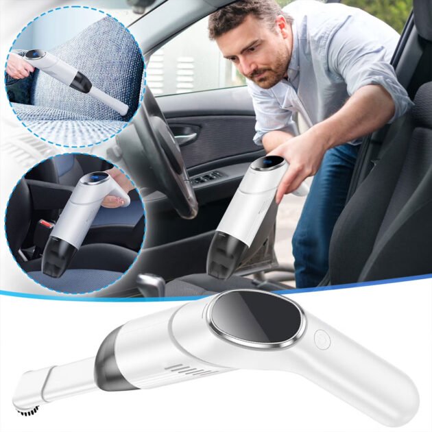 Aspirateur Électrique Pliable pour Voiture avec Éclairage LED