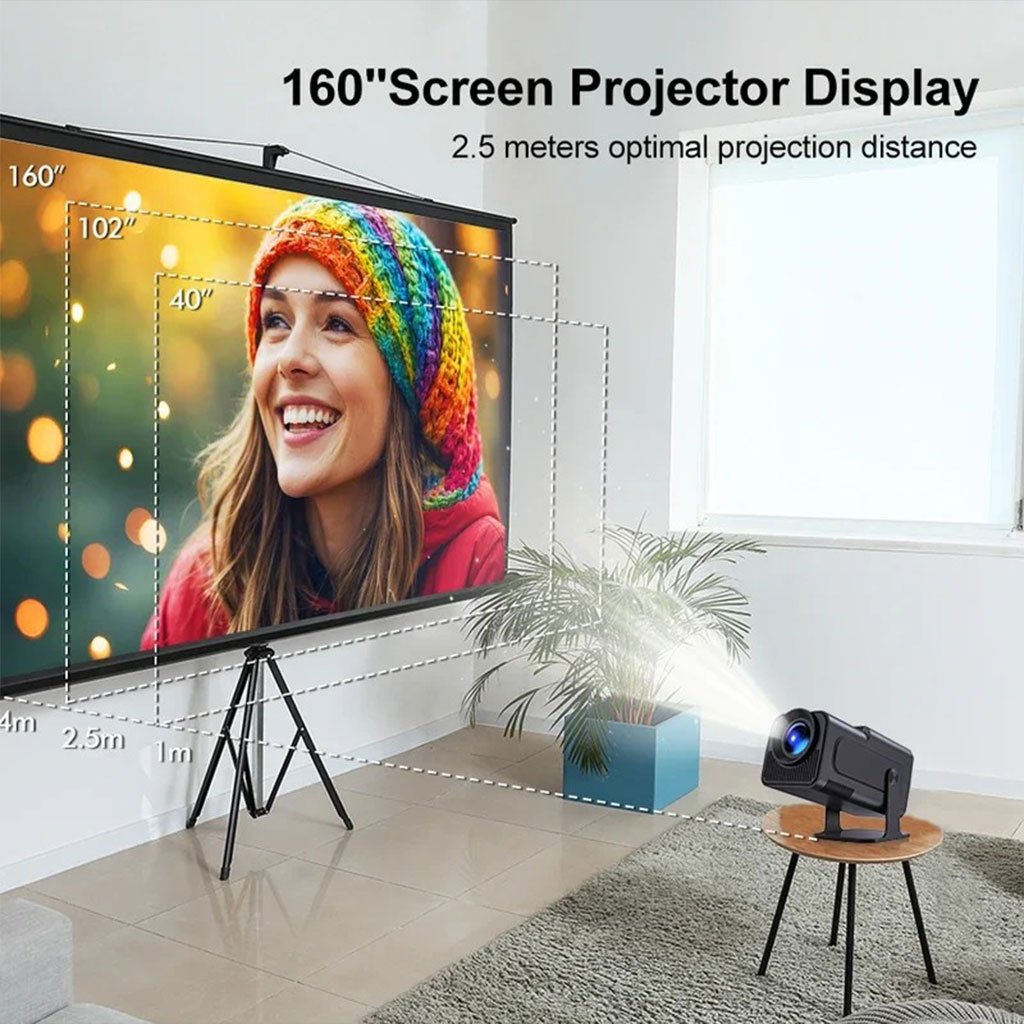 Projecteur Cinéma Maison Portable HD rotatif à 180° système Android 11 - الصورة 4