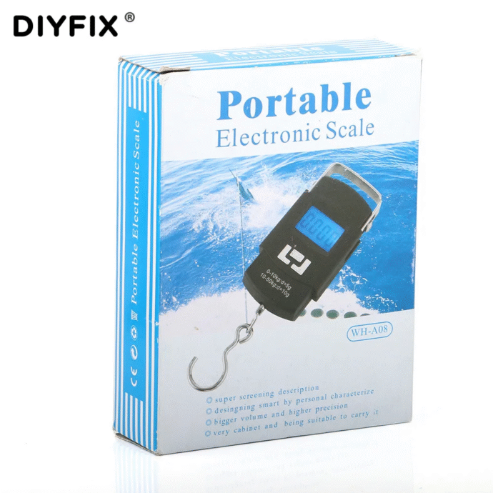⁦Balance à bagages numérique portable avec écran LCD 50KG/10G WH-A08⁩ - الصورة ⁦4⁩