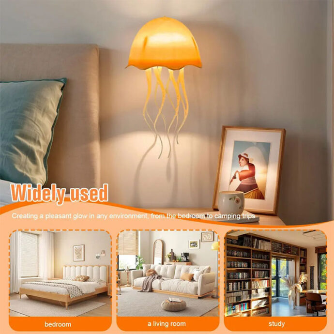 ⁦Veilleuse Lampes Méduse – ambiance marine⁩ - الصورة ⁦3⁩