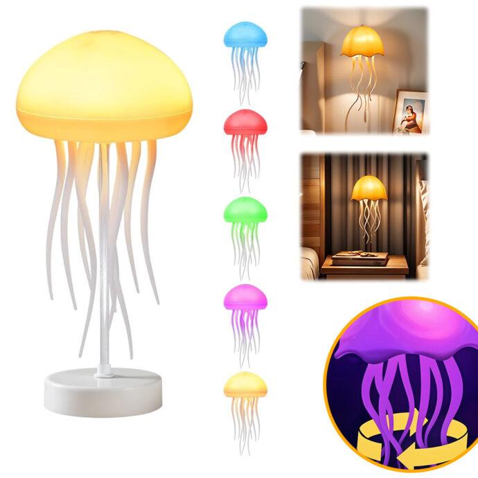 ⁦Veilleuse Lampes Méduse – ambiance marine⁩ - الصورة ⁦6⁩