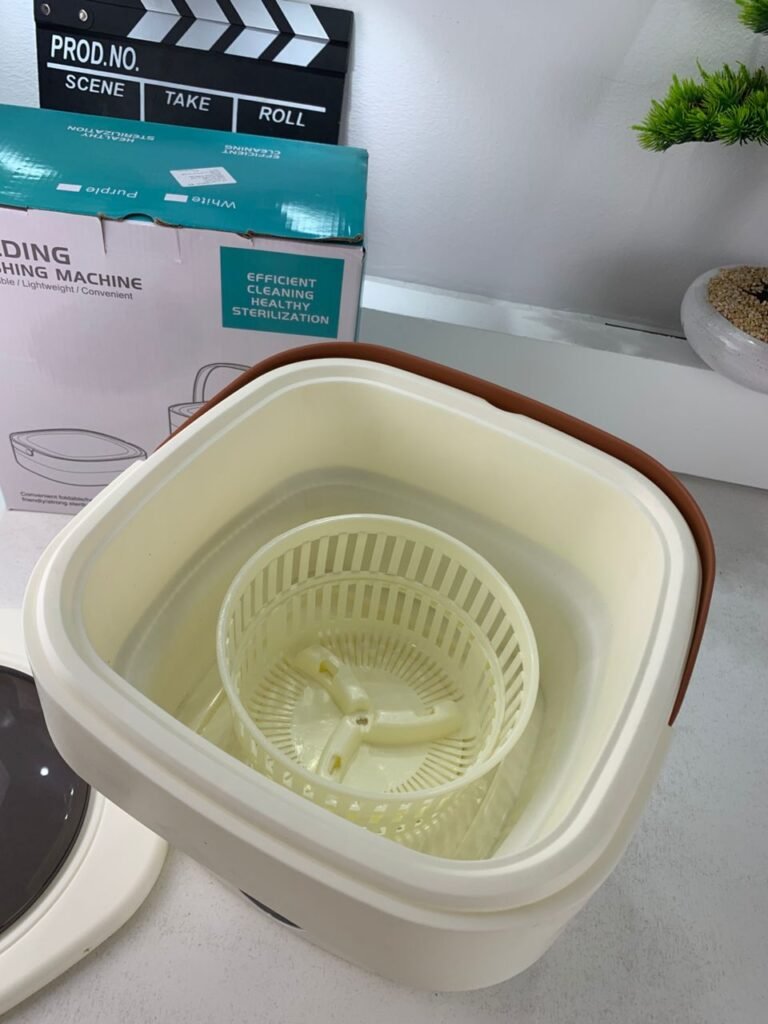 Mini Machine à Laver Portable 3-en-1 avec Stérilisation & Essorage – Décontamination Puissante