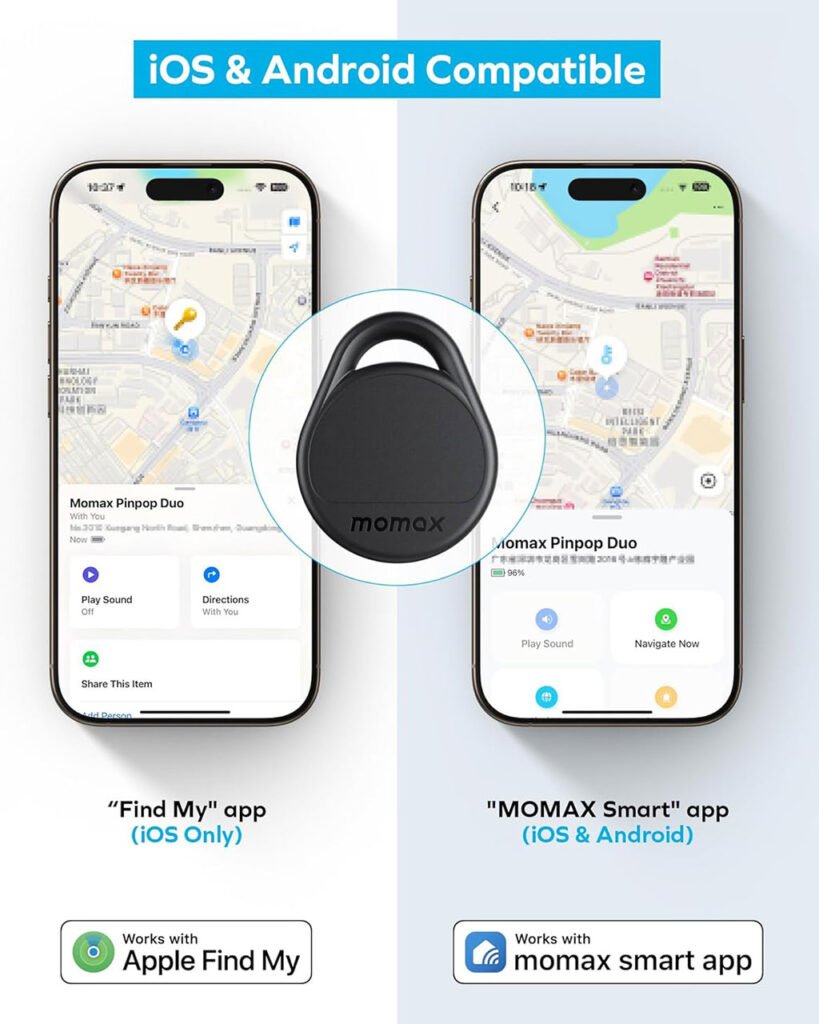 MOMAX Smart Tag Tracker avec l’application Apple Find My