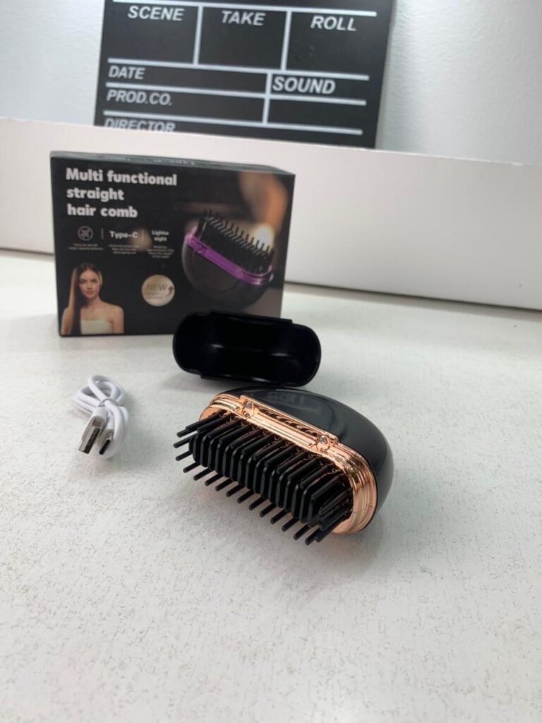 Mini Brosse pour lisser la barbe et les cheveux avec 3 réglages de chaleur