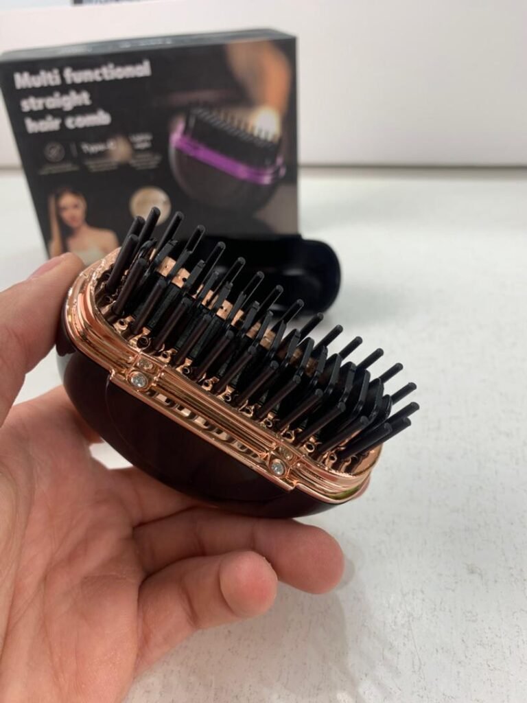 Mini Brosse pour lisser la barbe et les cheveux avec 3 réglages de chaleur