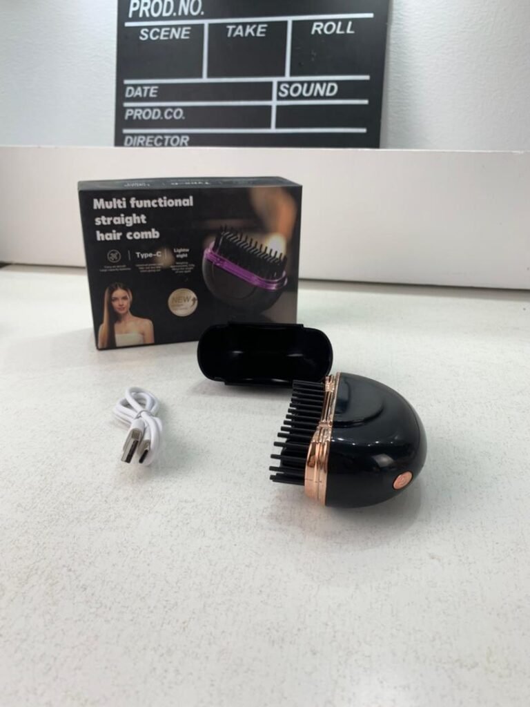 Mini Brosse pour lisser la barbe et les cheveux avec 3 réglages de chaleur