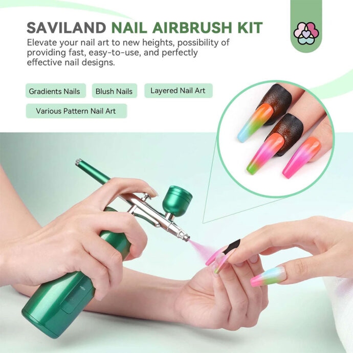 ⁦Kit aérographe avec compresseur intégré rechargeable pour nail arts⁩ - الصورة ⁦3⁩