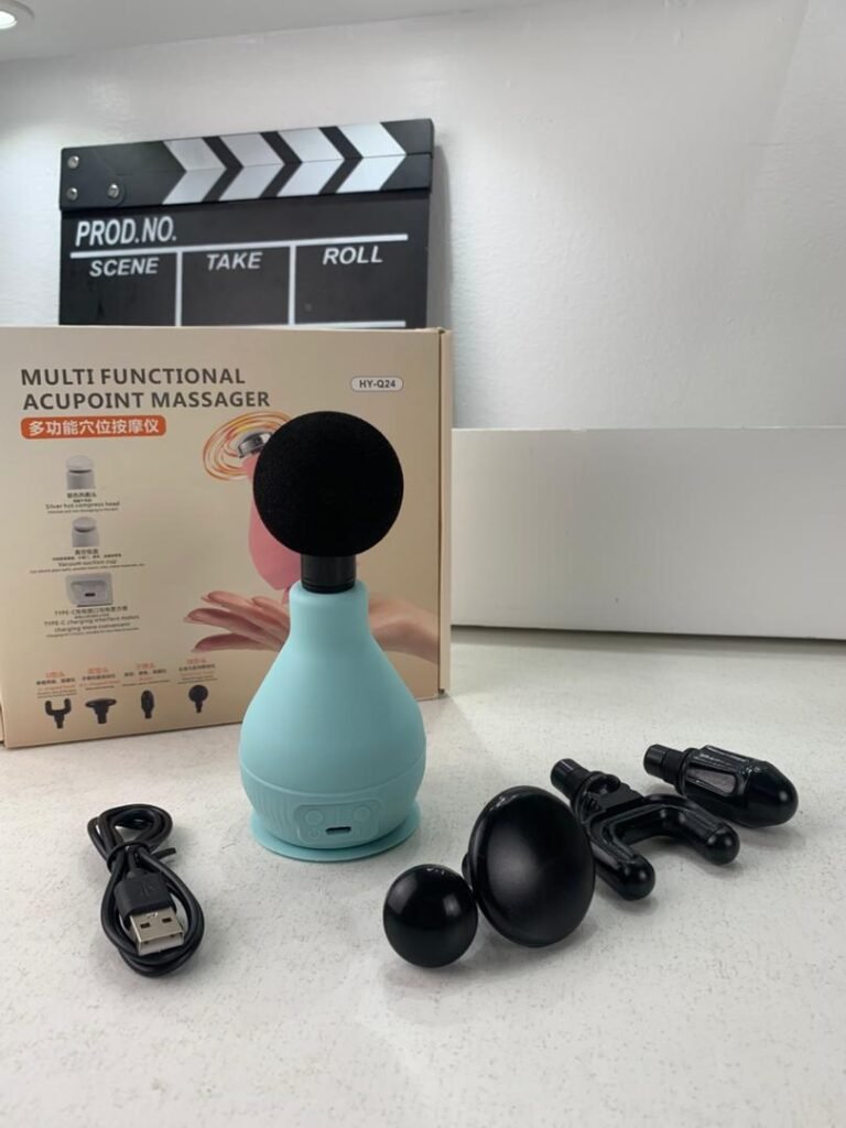 Mini pistolet de massage puissant avec 5 Têtes Interchangeables