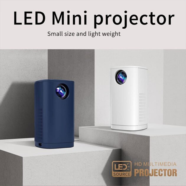 Projecteur Portable à LED Sans Fil 1080p avec streaming et écran jusqu’à 100