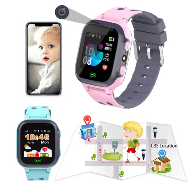 Montre intelligente avec fonction d’appel d’urgence SOS et camera