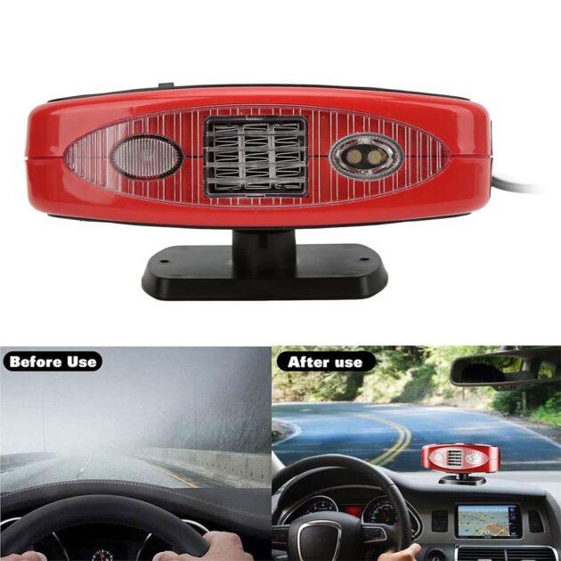 Chauffage de Voiture Portable pour Pare-Brise  12V 150W avec Fonction D’éclairage
