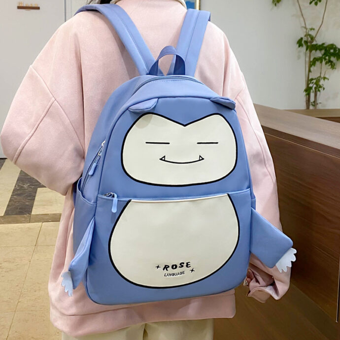 ⁦Ensemble de Sacs Snorlax 3Pcs Design Kawaii Bleu⁩ - الصورة ⁦2⁩