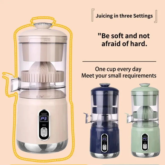⁦Extracteur de jus d'orange Presse-agrumes électrique portable  600 ml Rechargeable Moteur Silencieux⁩ - الصورة ⁦2⁩