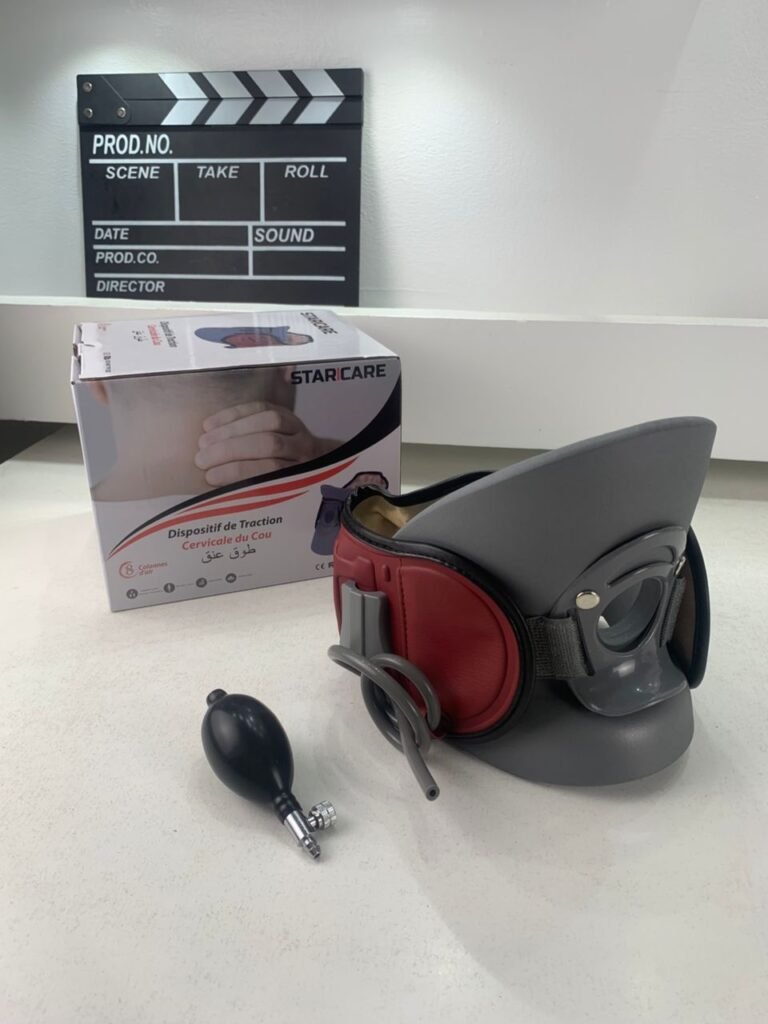 STARICARE Civière de cou gonflable et rétracteur de traction cervicale avec pompe