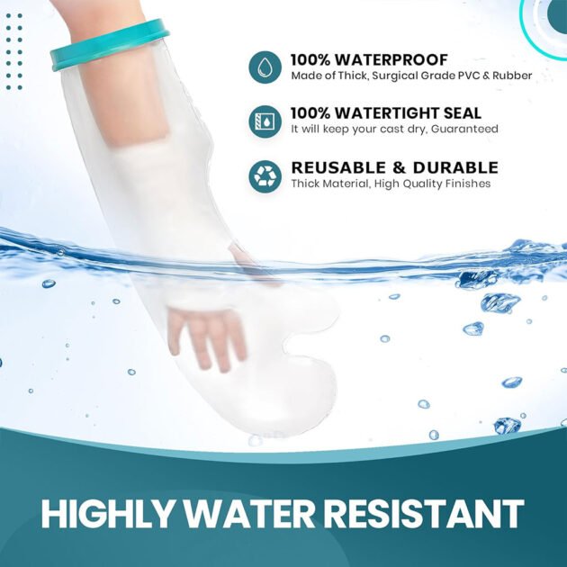 Protège-plâtre imperméable demi bras pour adulte
