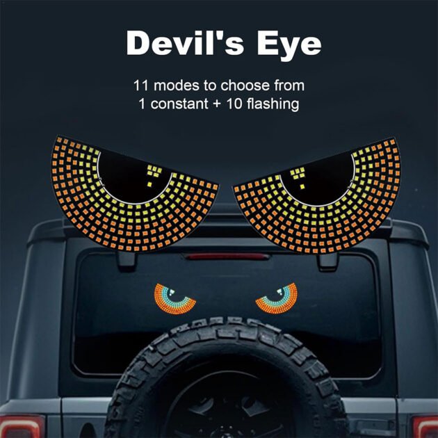 Feux de Voiture à LED Devil Eyes pour Pare-brise Arrière