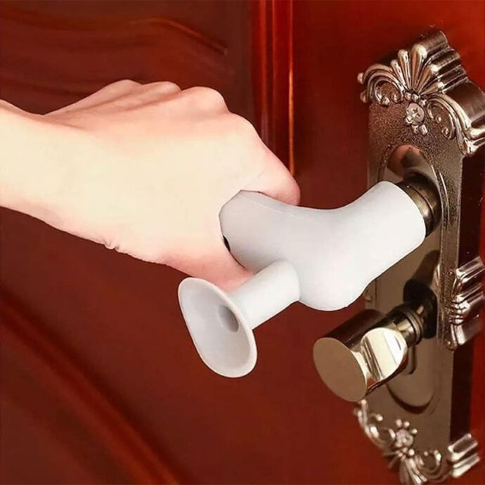 ⁦Poignée de porte en silicone avec ventouse pour absorber le choc 1Pcs⁩ - الصورة ⁦8⁩