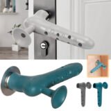 Poignée de porte en silicone avec ventouse pour absorber le choc 1Pcs