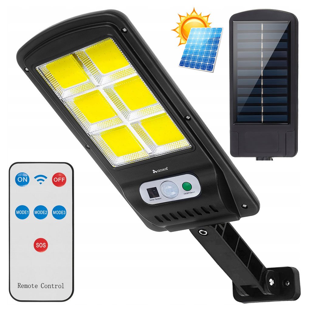 Lampadaires solaires à LED d’extérieur avec détecteur de mouvements