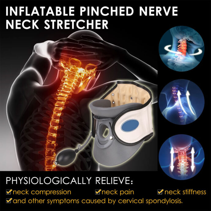 ⁦STARICARE Civière de cou gonflable et rétracteur de traction cervicale avec pompe⁩ - الصورة ⁦2⁩