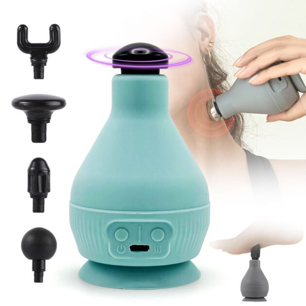 Mini pistolet de massage puissant avec 5 Têtes Interchangeables
