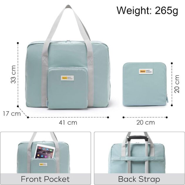 Sac de voyage pliable 23 L avec Sangle Valise – léger, élégant