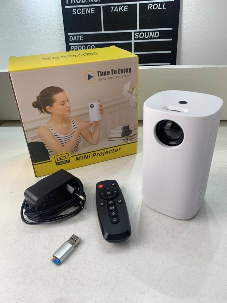 Projecteur Portable à LED Sans Fil 1080p avec streaming et écran jusqu’à 100