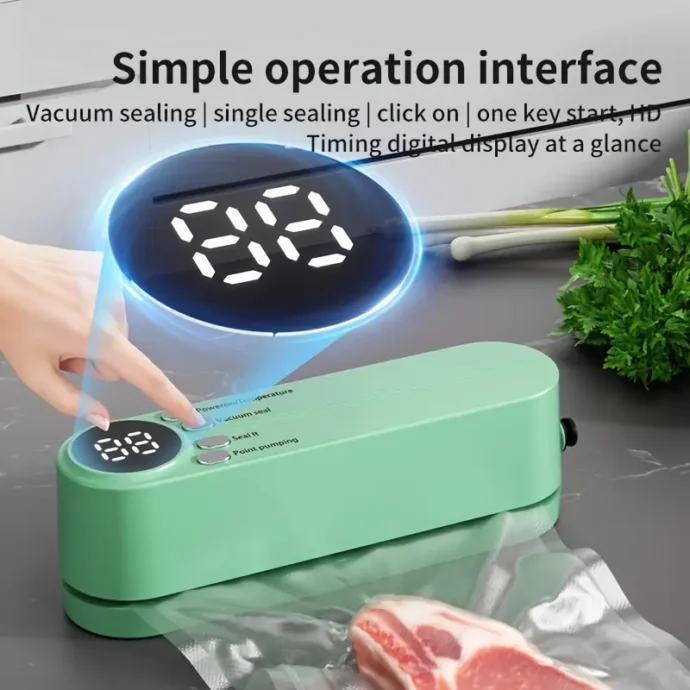 ⁦Mini scelleuse sous vide et Extracteur d’air portable 60 ka avec 3 niveaux de température⁩ - الصورة ⁦5⁩