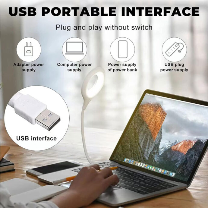 ⁦Lampe LED USB de Lecture à Commande Vocale  intelligente⁩ - الصورة ⁦4⁩