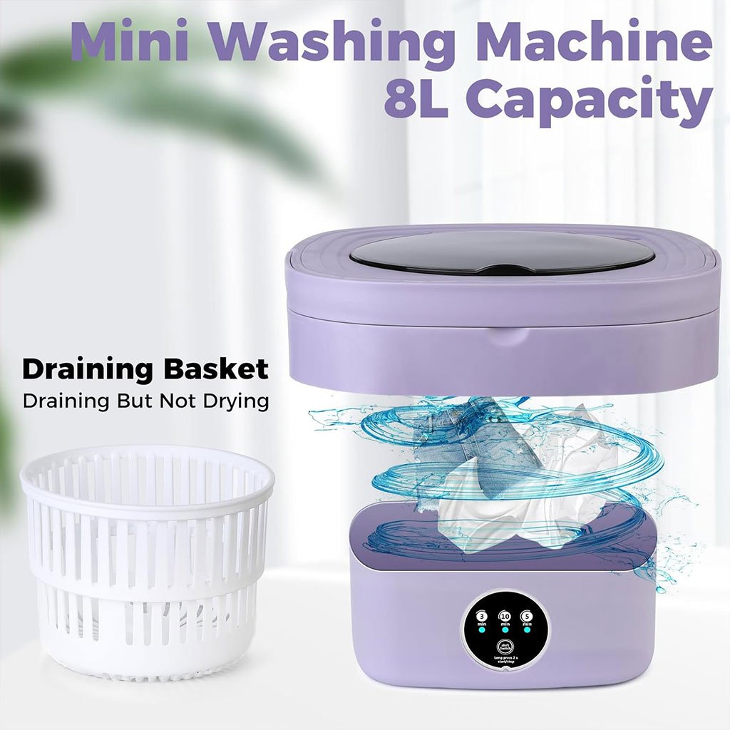 Mini machine à laver pliable et portable - الصورة 3