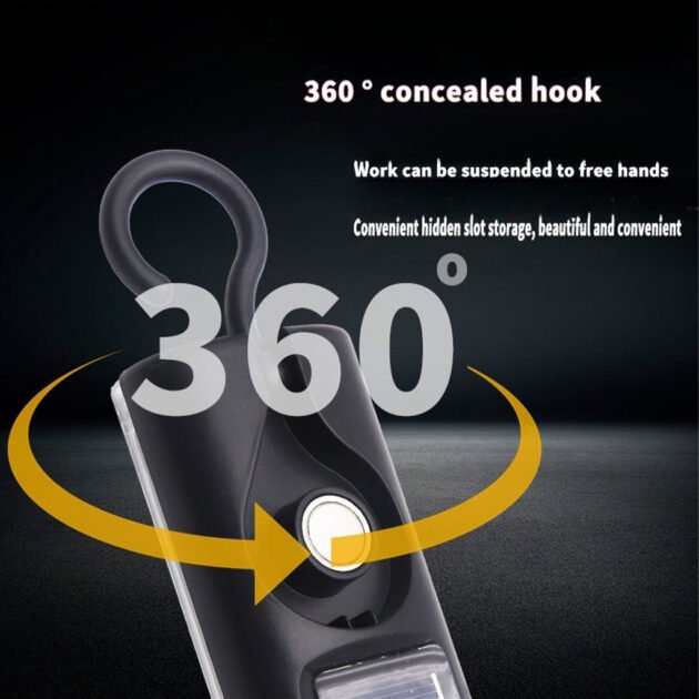 Lampe de Travail LED Rechargeable Éclairage Ultra-Puissant avec Panneau Solaire Intégré