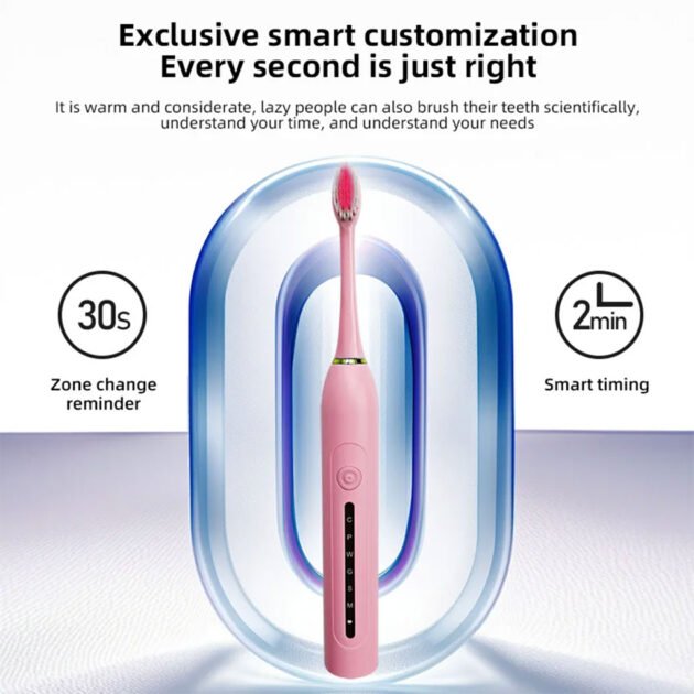Brosse à Dents Électrique Luckky 4 Têtes Incluses Rechargeable et Étanche