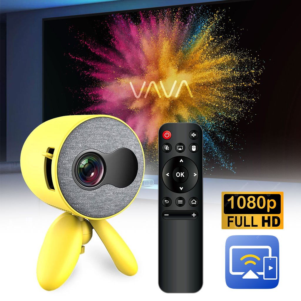 Projecteur HD 1080p compatible avec smartphones haut-parleurs