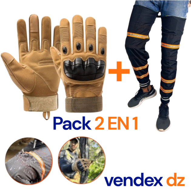 Pack Gants & Protège-Jambes Thermiques Antidérapants
