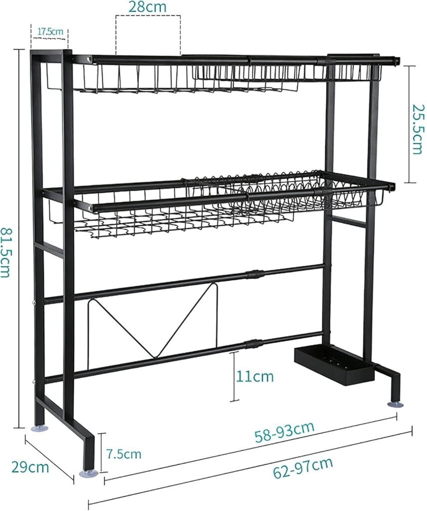 Egouttoir Vaisselle Extensible Deux Niveaux – Organisation et Gain de Place
