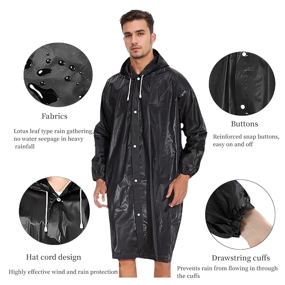 Pack Moto Manteau Imperméable avec Gants Tactiques Doigt Complet – Cagoule Offerte - الصورة 4