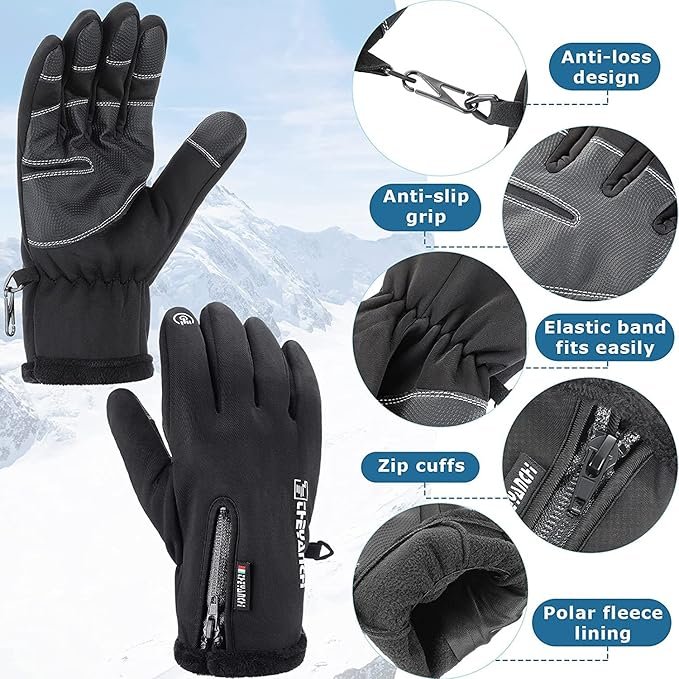 Pack Cagoule d’Hiver Excefore avec Gants Thermiques pour Écran Tactile - الصورة 7