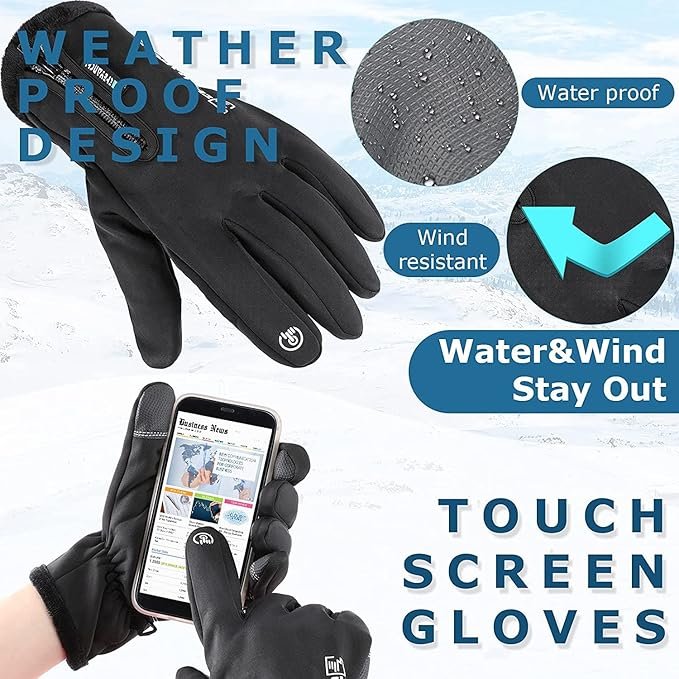 Pack Cagoule d’Hiver Excefore avec Gants Thermiques pour Écran Tactile - الصورة 3